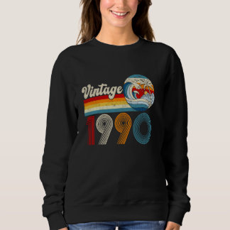 35 Years Old Retro Vintage Born In 1990 35th Birth Sweatshirt