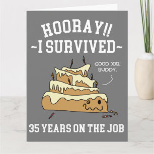 35 Years on the Job 35th Work Anniversary Card