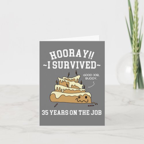 35 Years on the Job 35th Work Anniversary Card