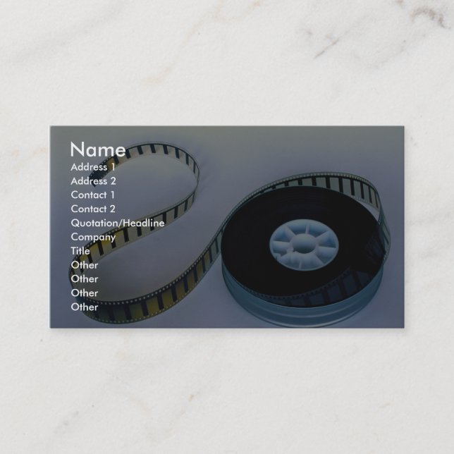 35mm blank film reel business card (Front)