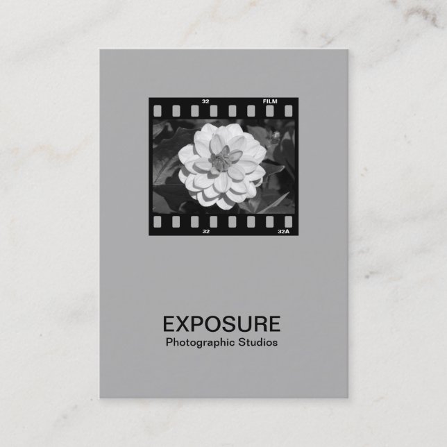 35mm Film Frame 01 - Gray Business Card (Front)