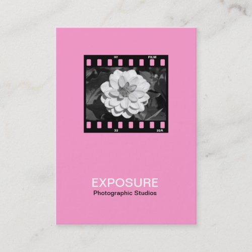 35mm Film Frame 01 - Pink Business Card Template