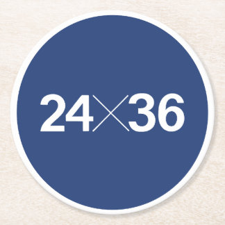 35mm Film Sensor Size - 24x36 Round Paper Coaster