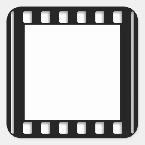 35mm Movie Star Hollywood Film Cinema Template Square Sticker