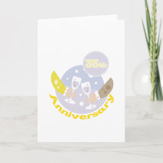 "35th Anniversary" Champagne Toast design Card