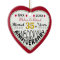 35th Anniversary gift heart shaped Christmas