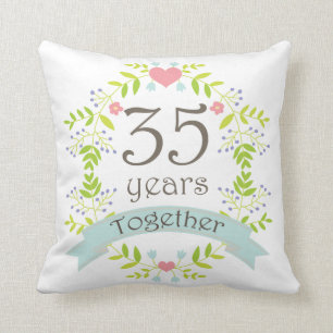 35th Anniversary Gift Throw PIllow