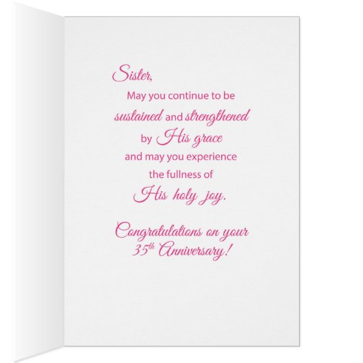 35th Anniversary Nun Religious Life Cross, Flowers (Inside (Right))