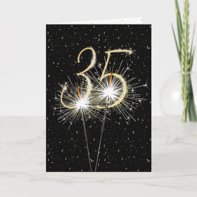 35th anniversary sparklers card (Front)