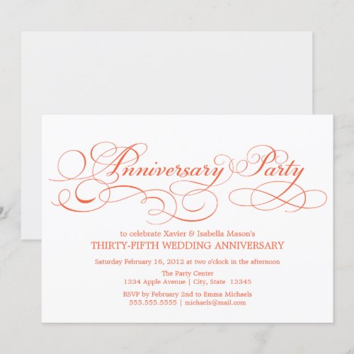 35th Anniversary | Party Invitation