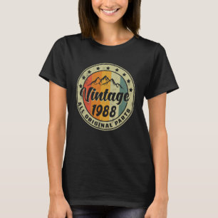 35th Birthday 1988 Birthday Women Men Vintage Sty T-Shirt