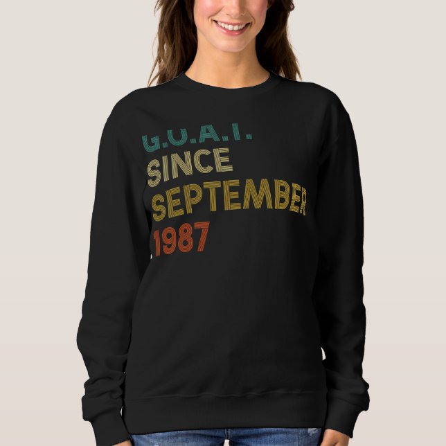 35th Birthday 35 Years Old Goat Since September 19 Sweatshirt (Front)