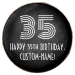 [ Thumbnail: 35th Birthday - Art Deco Inspired Look "35", Name ]