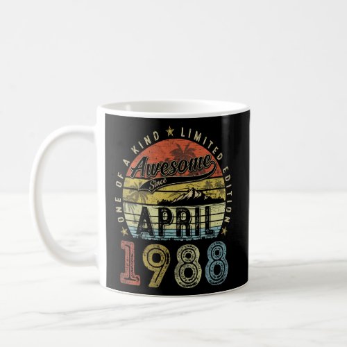 35th Birthday  Awesome Since April 1988 35 Year Ol Coffee Mug