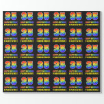 [ Thumbnail: 35th Birthday: Bold, Fun, Simple, Rainbow 35 Wrapping Paper ]