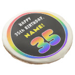 [ Thumbnail: 35th Birthday: Colorful Rainbow # 35, Custom Name ]