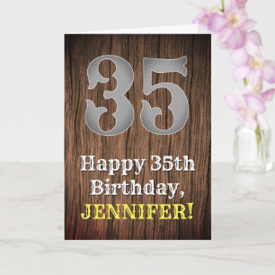 35th Birthday: Country Western Inspired Look, Name Card