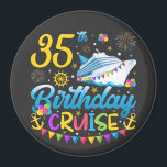 35th Birthday Cruise B-Day Party Circle Magnet<br><div class="desc">35th Birthday Cruise B-Day Party Funny design Gift Circle Magnet Classic Collection.</div>