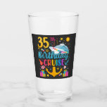 35th Birthday Cruise B-Day Party Drinking Glass<br><div class="desc">35th Birthday Cruise B-Day Party Funny design Gift Classic Drinking Glass Cup Classic Collection.</div>