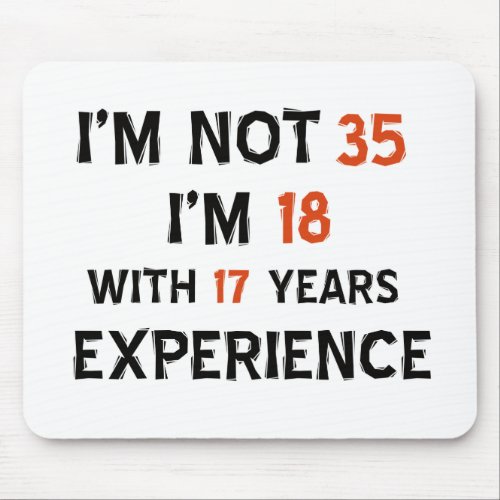35th birthday designs mouse pad