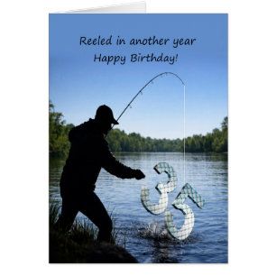 35th Birthday Fisherman Cards