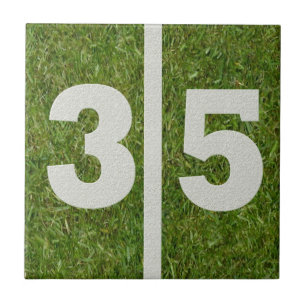 35th Birthday Football Customizable Tile
