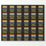 [ Thumbnail: 35th Birthday: Fun, Colorful Rainbow Inspired # 35 Wrapping Paper ]
