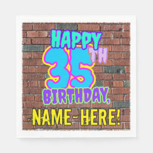 35th Birthday ~ Fun, Urban Graffiti Inspired Look Napkins