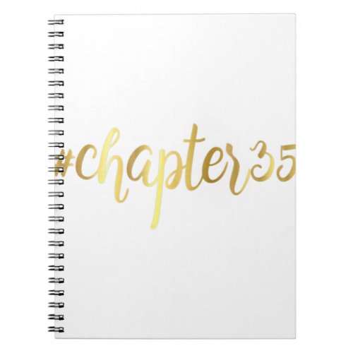 35th Birthday Gift Chapter 35 Hashtag Thirty Five  Notebook