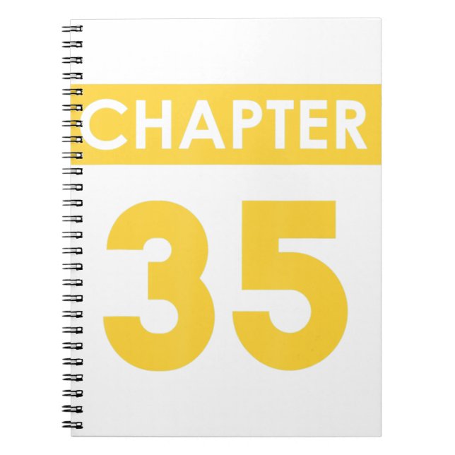 35th Birthday Gifts Chapter 35 Happy Bday Funny Id Notebook (Front)