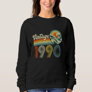 35th Birthday Gifts Vintage Born In 1990 35 Years Sweatshirt