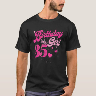35th Birthday Girl Crown 35 Years Old Bday T-Shirt
