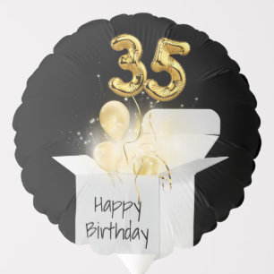 35th Birthday Gold Party Balloons