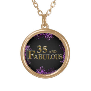 35th Birthday Gold Plated Necklace
