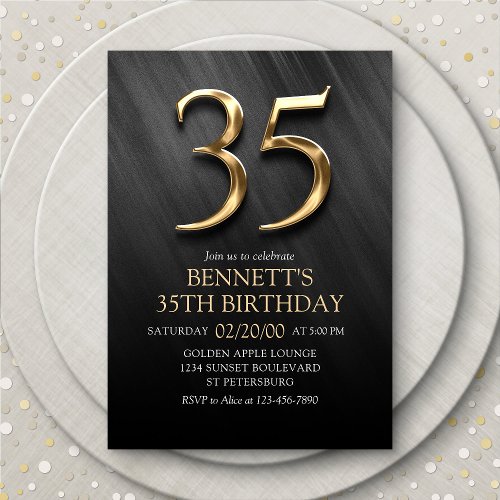 35th Birthday Invitation