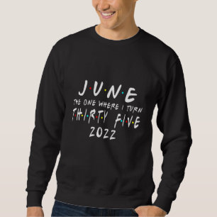 35th Birthday June The One Where I Turn 35 2022 Me Sweatshirt