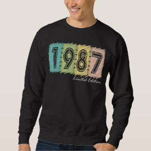 35th Birthday Ladies Mens 35 Years 1987 7 Sweatshirt