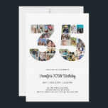 35th Birthday Number 35 Custom Photo Collage Invitation<br><div class="desc">Mark thirty five years of wonderful memories and adventures with this captivating 35th Birthday Number Photo Collage. This customizable template is the perfect blend of creativity and sentiment, allowing you to create a truly memorable gift for your loved one's special day. Capture the essence of incredible years in a single...</div>