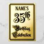 [ Thumbnail: 35th Birthday Party — Elegant Script + Custom Name Invitation ]