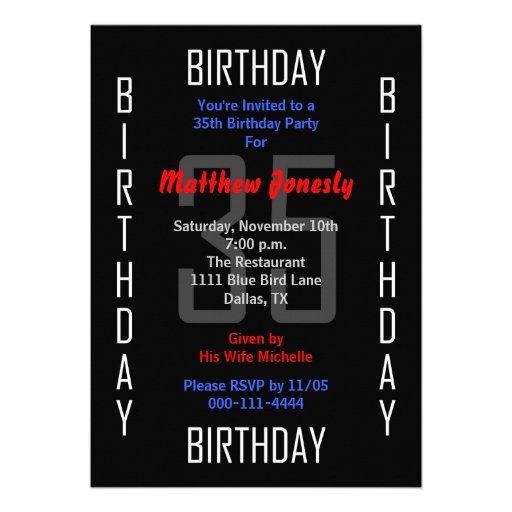 35Th Birthday Invitation 10