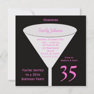 35th Birthday Party Invitation 35th Toast