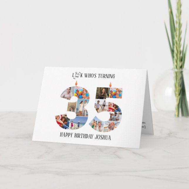 35th Birthday Photo Card (Front)