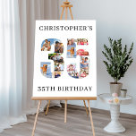 35th Birthday Photo Collage Number 35 Personalized Foam Board