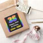 [ Thumbnail: 35th Birthday: Rainbow Spectrum # 35, Custom Name Sticker ]