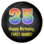 [ Thumbnail: 35th Birthday - Rainbow Spectrum Pattern Number 35 ]