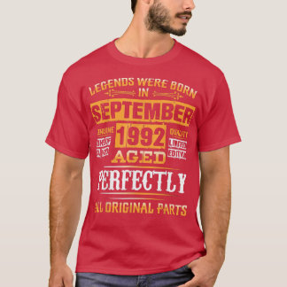 35th Birthday Tee Legends Born In September 1987 3