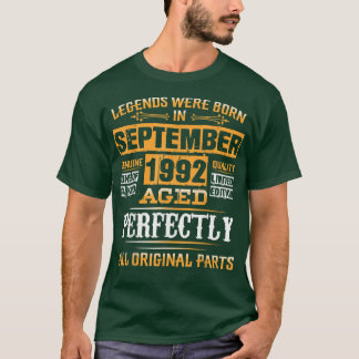 35th Birthday Tee Legends Born In September 1987 3