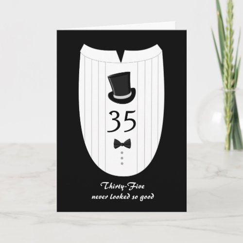 35th For Him Customizable Birthday Greeting Card