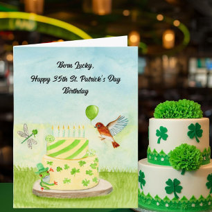 35th Happy St Patricks Day Birthday Card