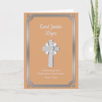 35th Jubilee Ordination Anniversary Priest Coral Card
